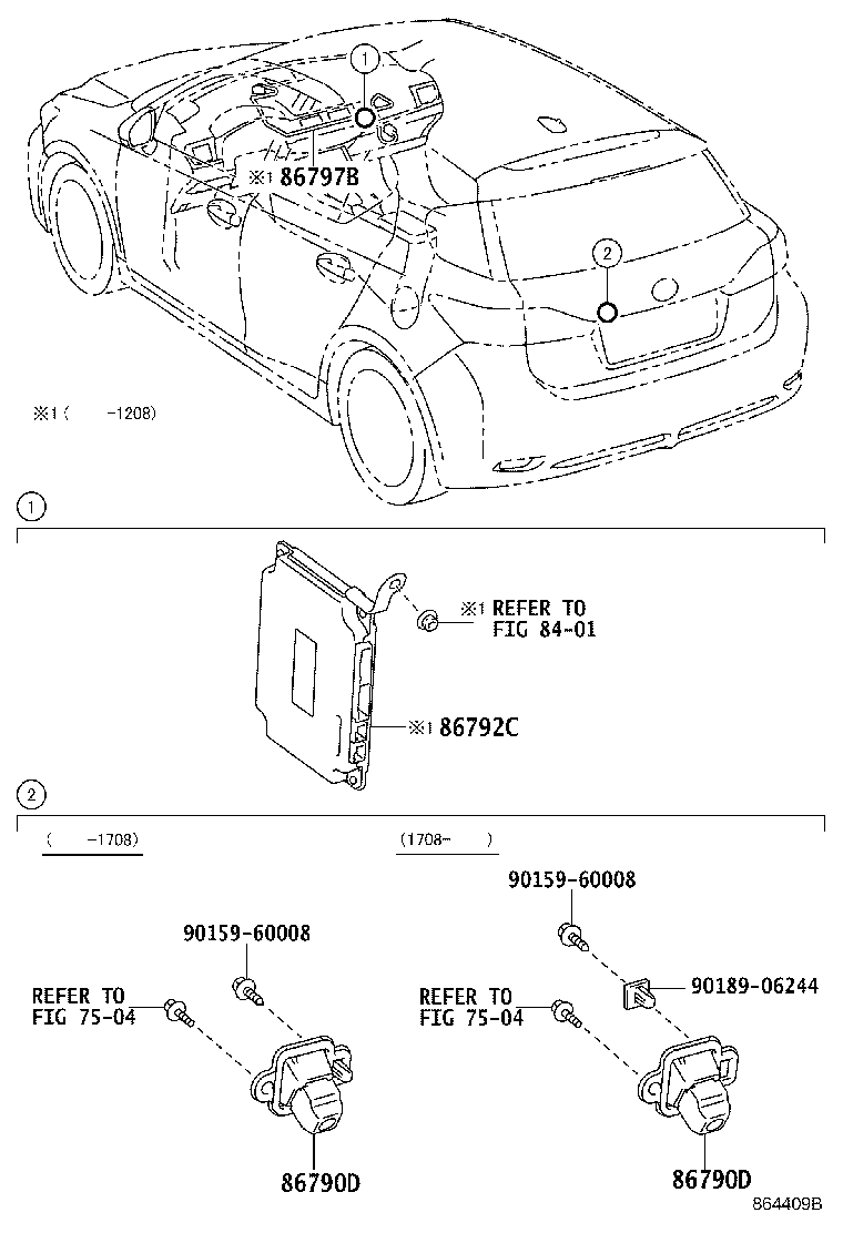 Toyota 86790-76010 CAMERA ASSY, TELEVISION, RR