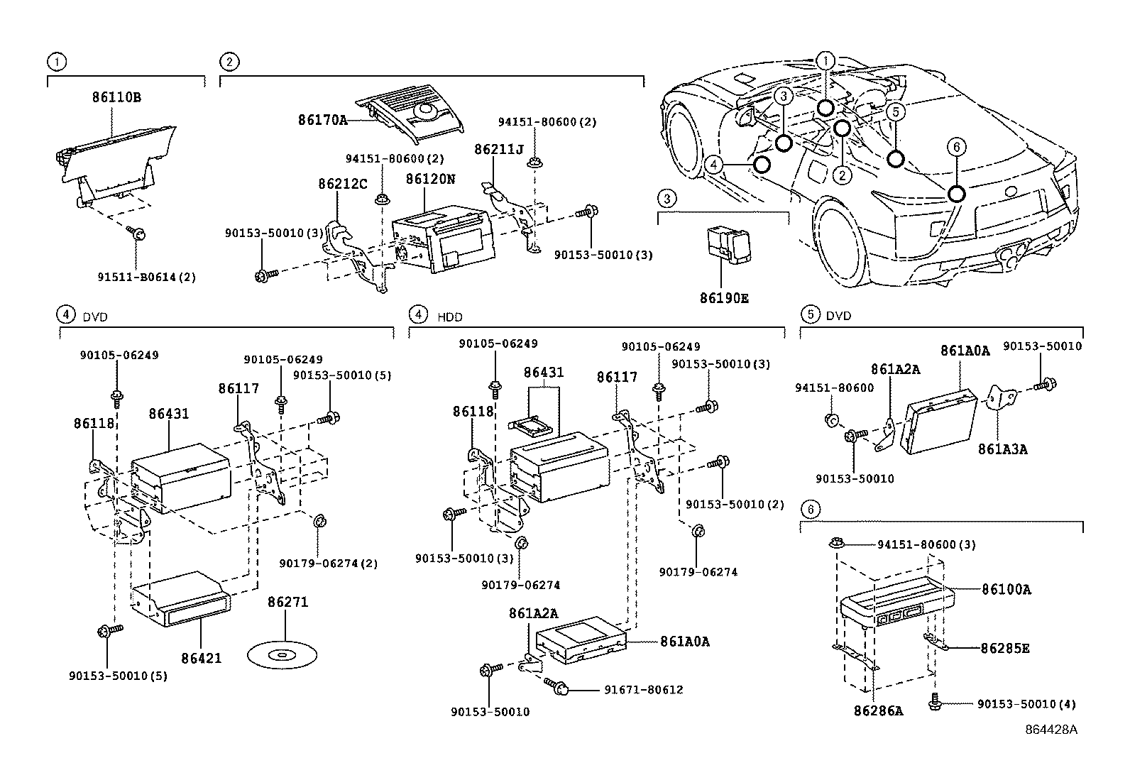 86110-77050 MULTI-DISPLAY ASSY product image