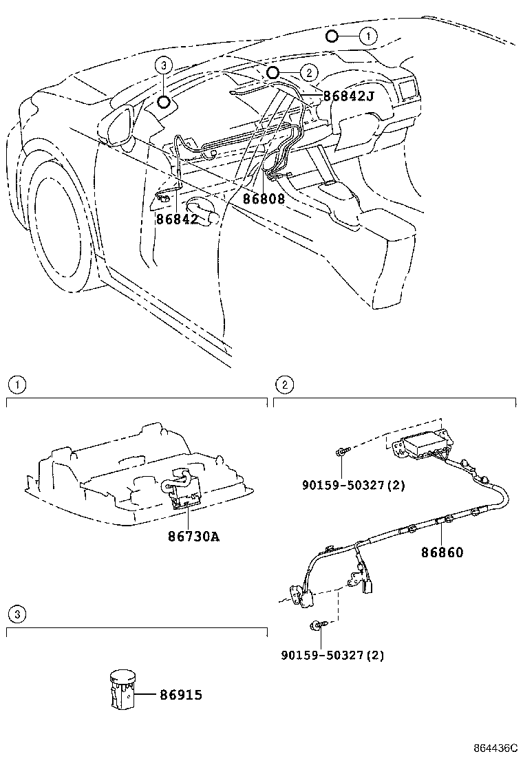 86880-76030 ANTENNA ASSY, NAVIGATION product image