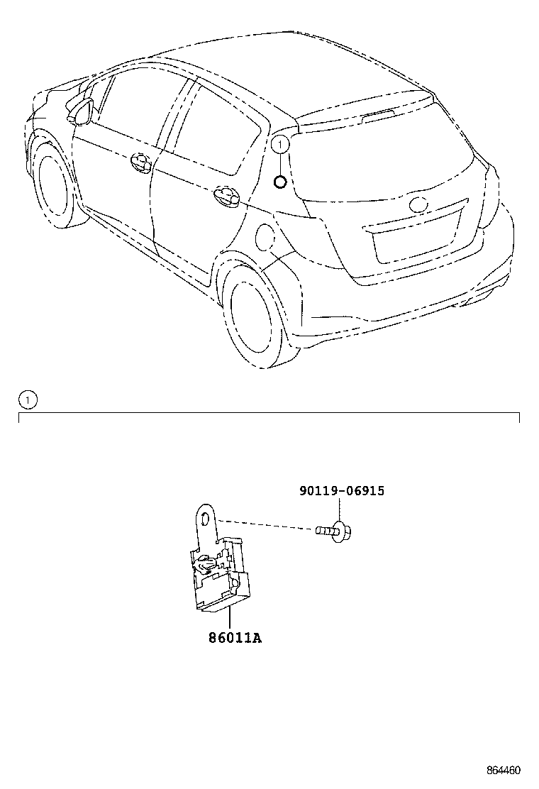 86212-52280 BRACKET, RADIO, NO.2 product image