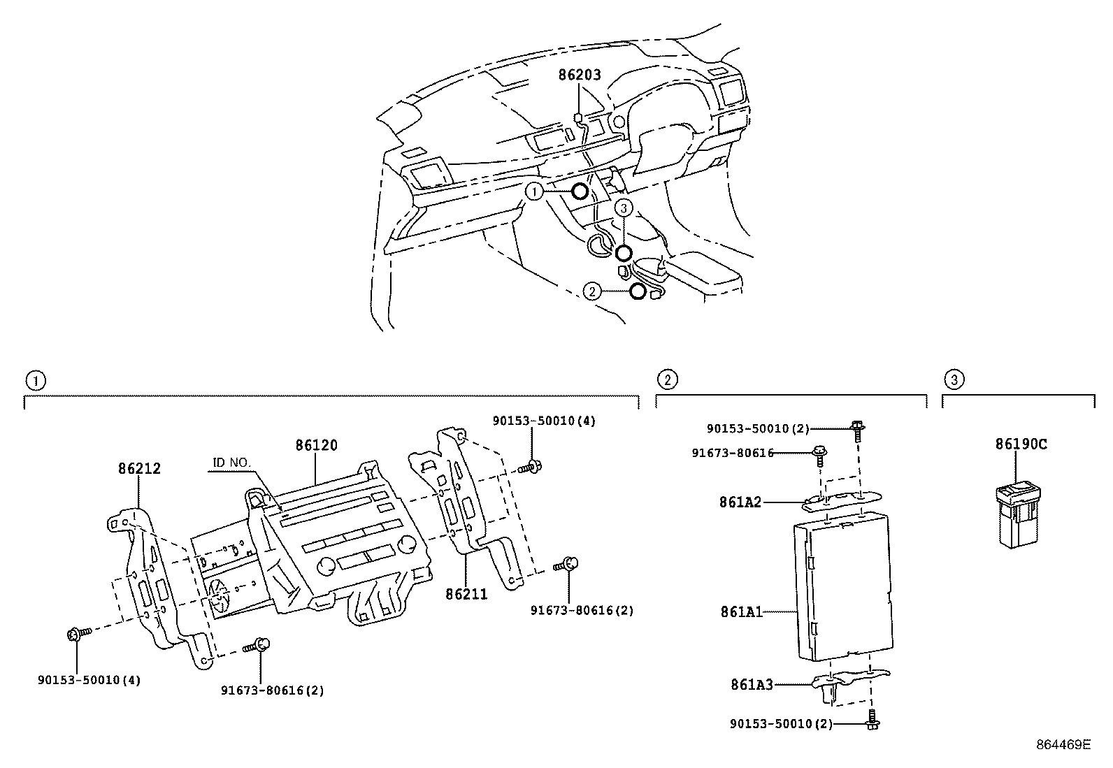 86212-76010 BRACKET, RADIO, NO.2 product image