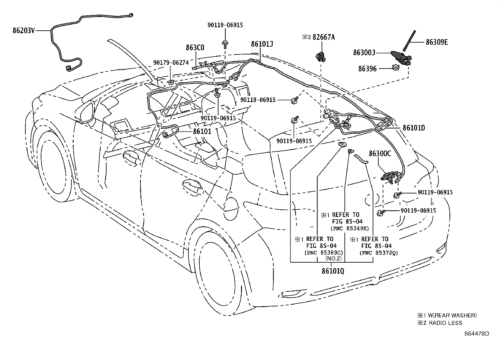 86309-76020 POLE SUB-ASSY, ROOF ANTENNA product image