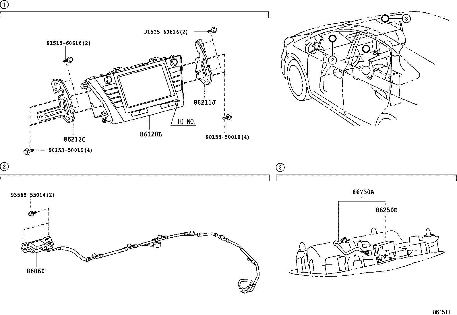 86870-47090 ANTENNA ASSY, NAVIGATION product image