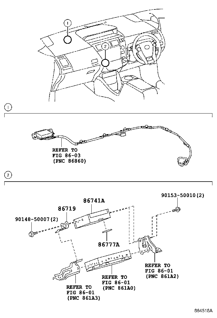 86719-47140 BRACKET, TELEPHONE product image