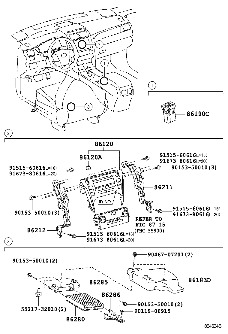 86285-33130 BRACKET, AMPLIFIER, NO.1 product image