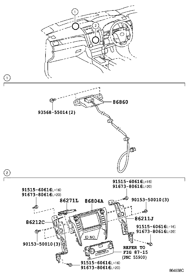 86211-33290 BRACKET, RADIO RECEIVER, NO.1 product image