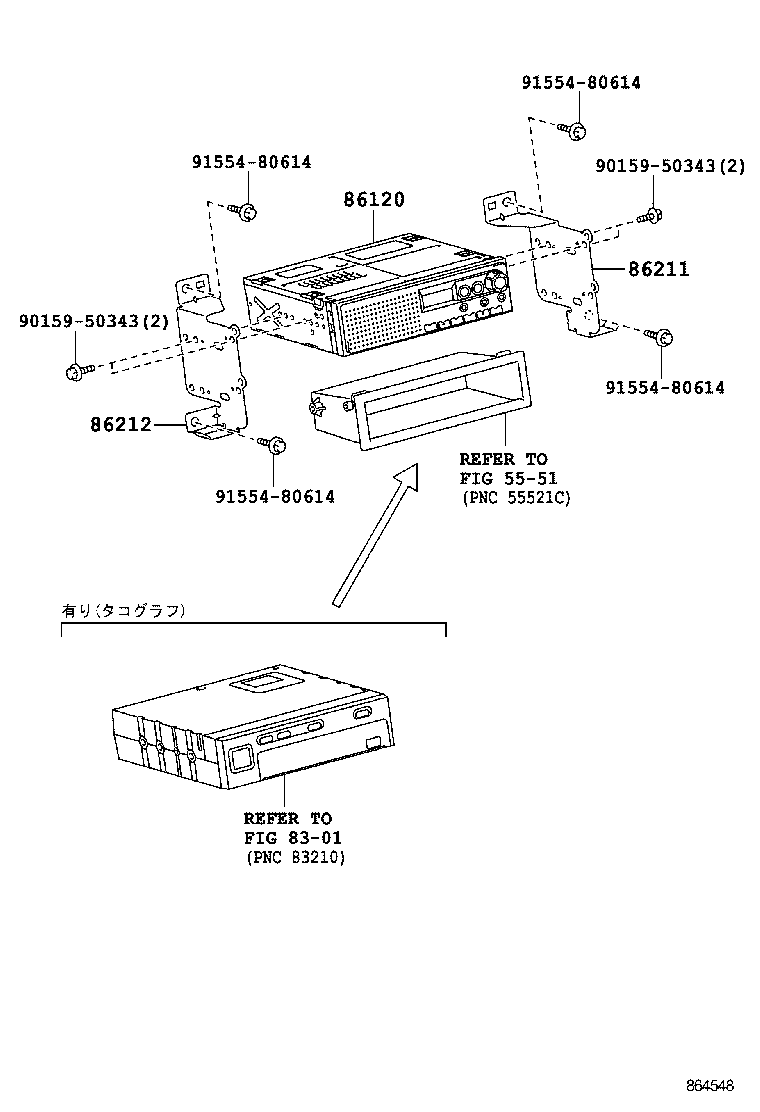 86120-37360 RECEIVER ASSY, RADIO product image