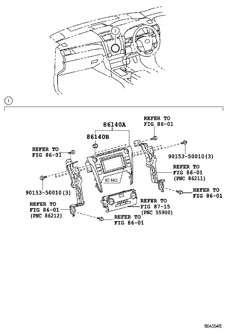 86211-33280 BRACKET, RADIO RECEIVER, NO.1 product image