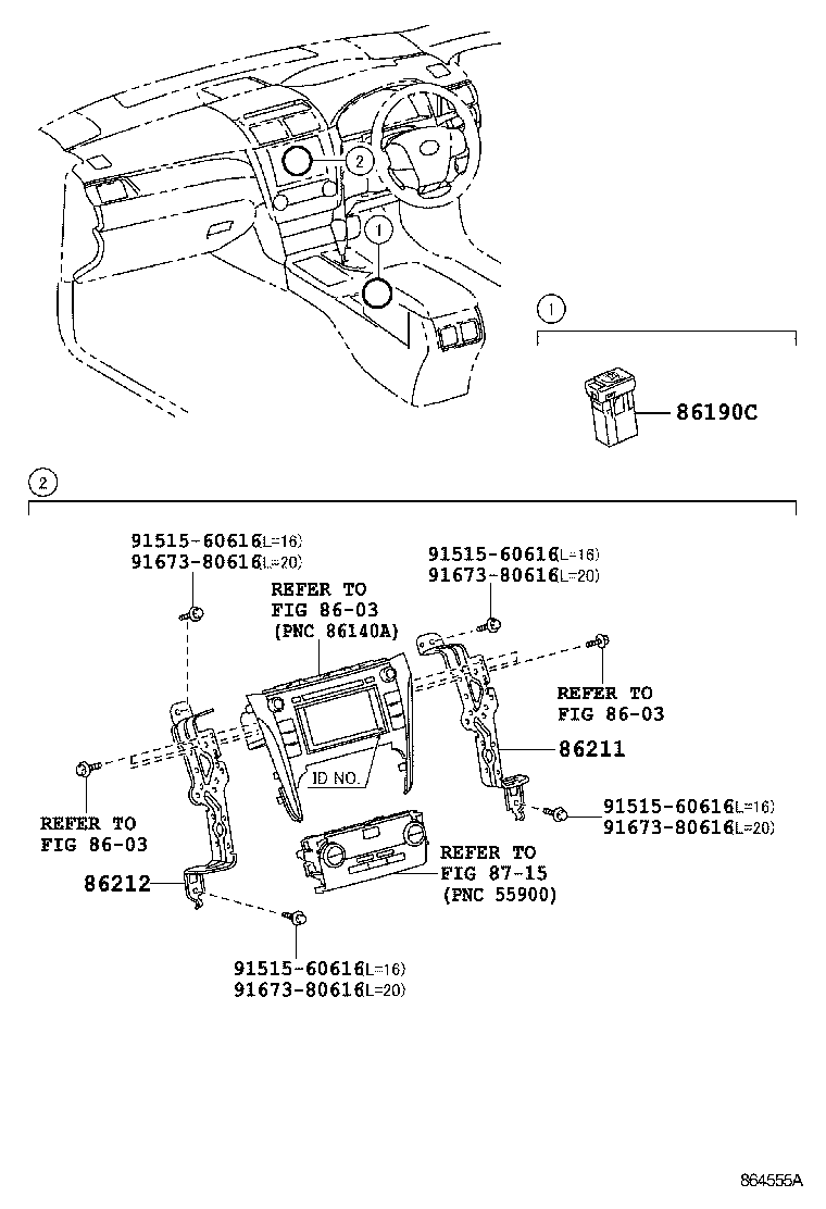 86285-33130 BRACKET, AMPLIFIER, NO.1 product image