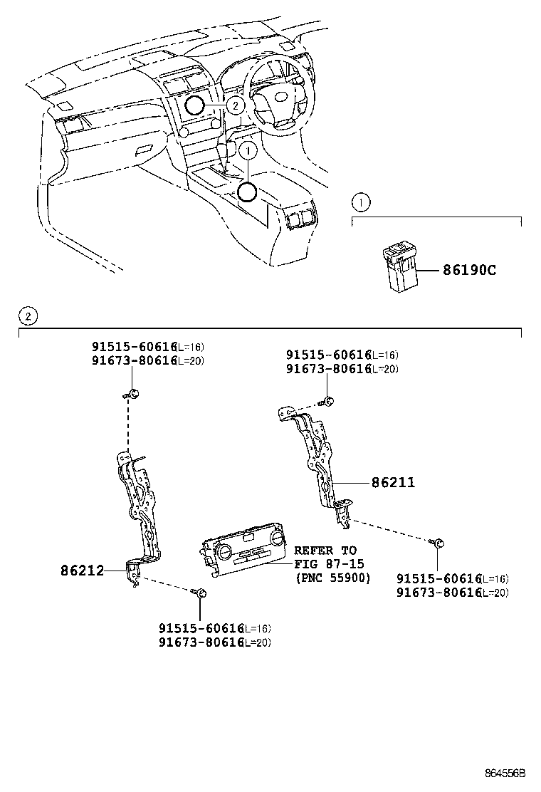 86190-33050 ADAPTER ASSY, STEREO JACK, NO.1 product image