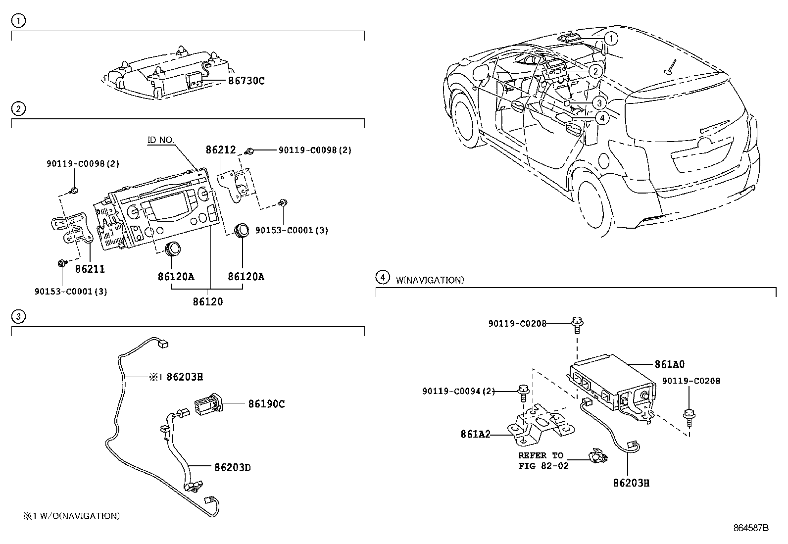 86212-0F040 BRACKET, RADIO, NO.2 product image