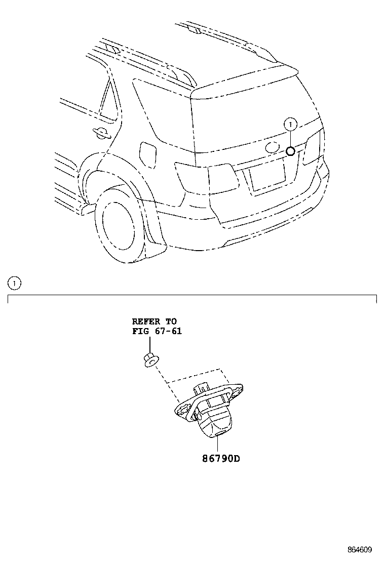 86790-71010 CAMERA ASSY, TELEVISION, RR product image
