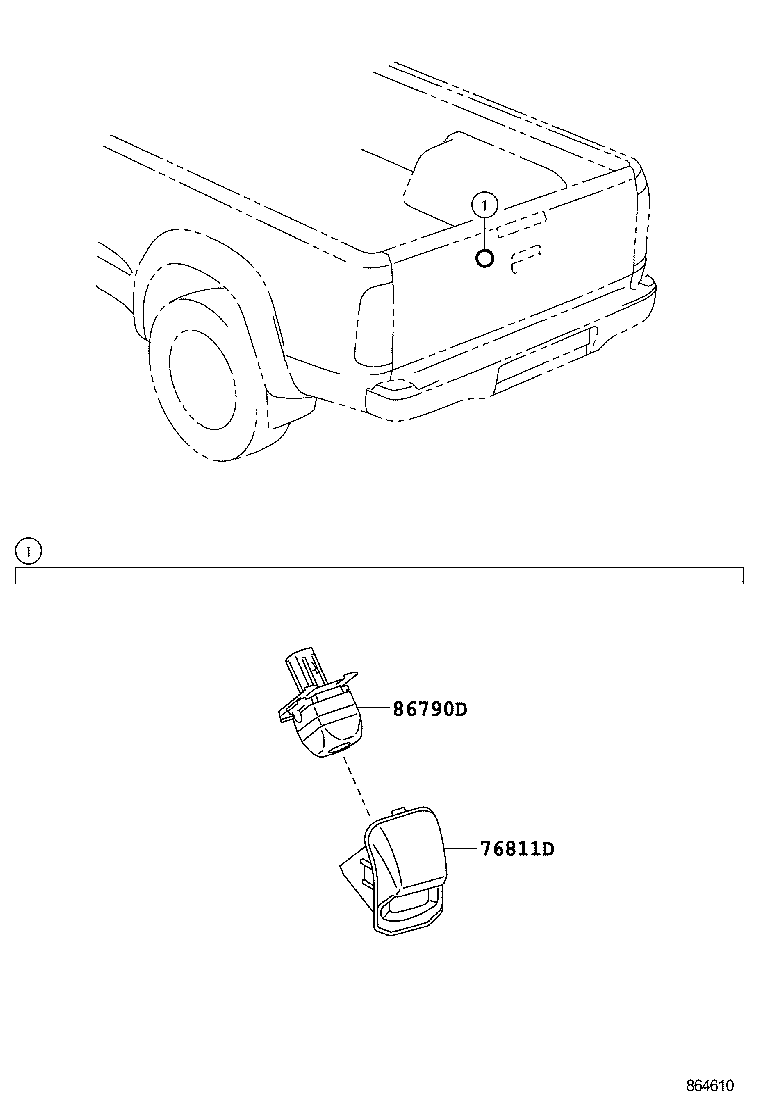 86790-71030 CAMERA ASSY, TELEVISION, RR product image