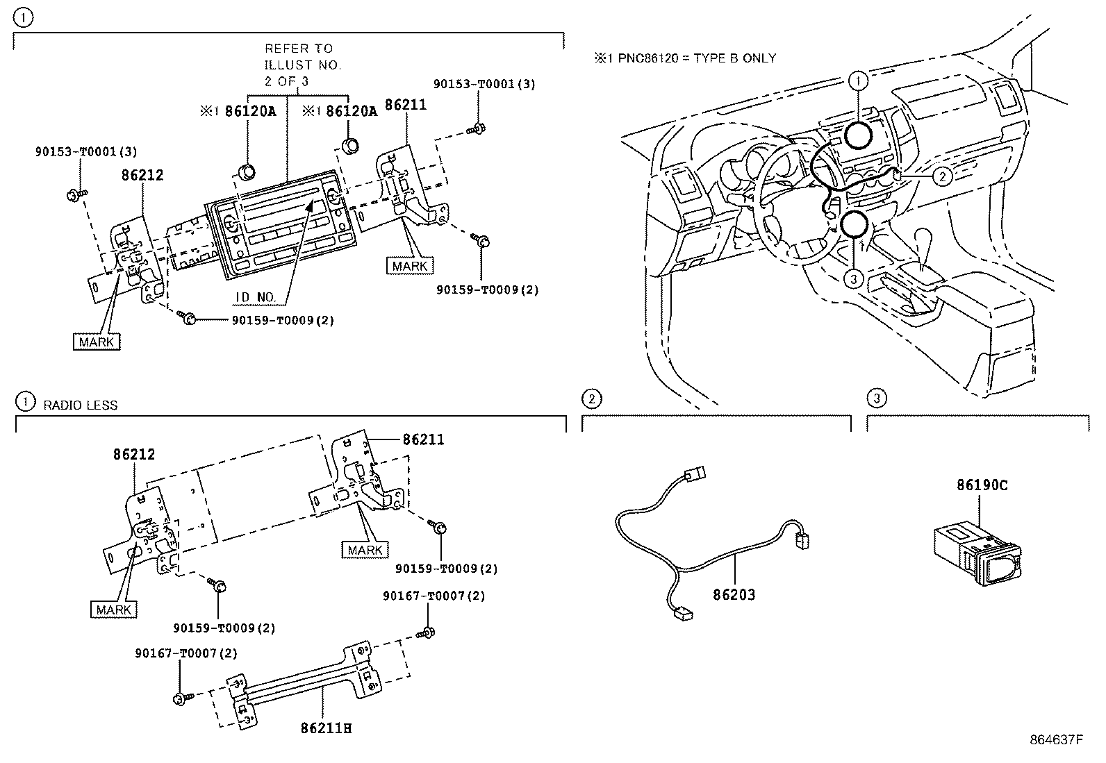 86211-0K080 BRACKET, RADIO, NO.1 product image