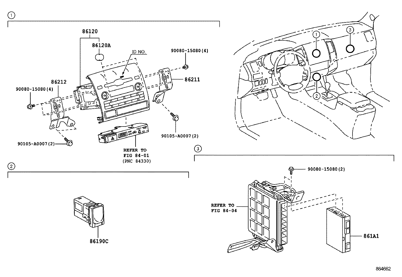 86212-04040 BRACKET, RADIO, NO.2 product image