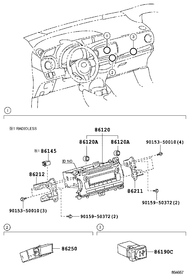 86212-52280 BRACKET, RADIO, NO.2 product image
