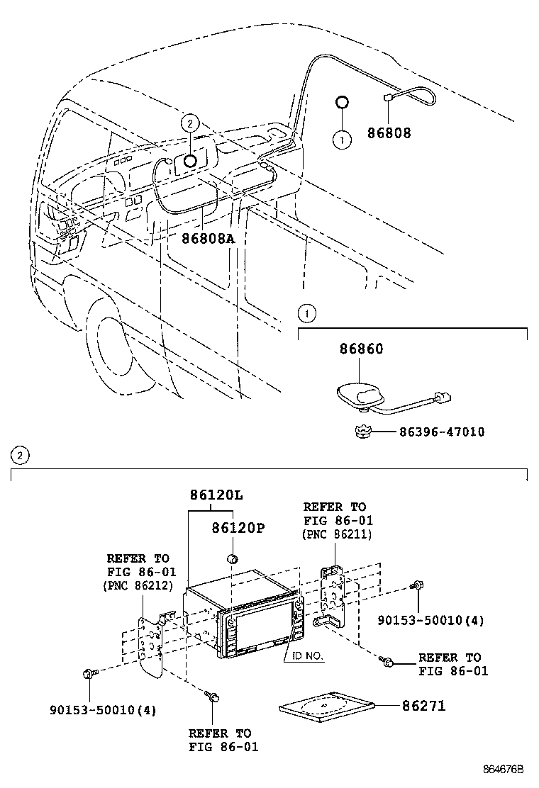 86860-36081 ANTENNA ASSY, NAVIGATION product image