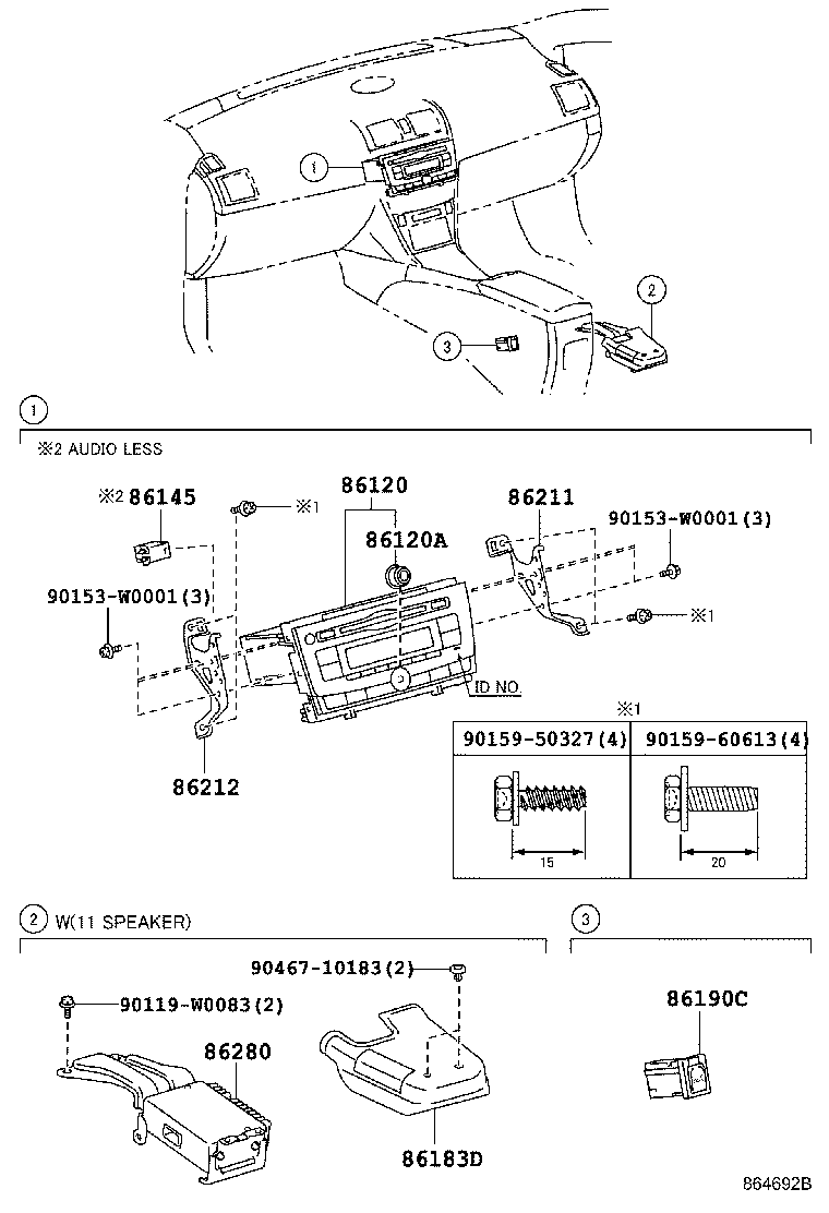 86190-05010 ADAPTER ASSY, STEREO JACK, NO.1 product image