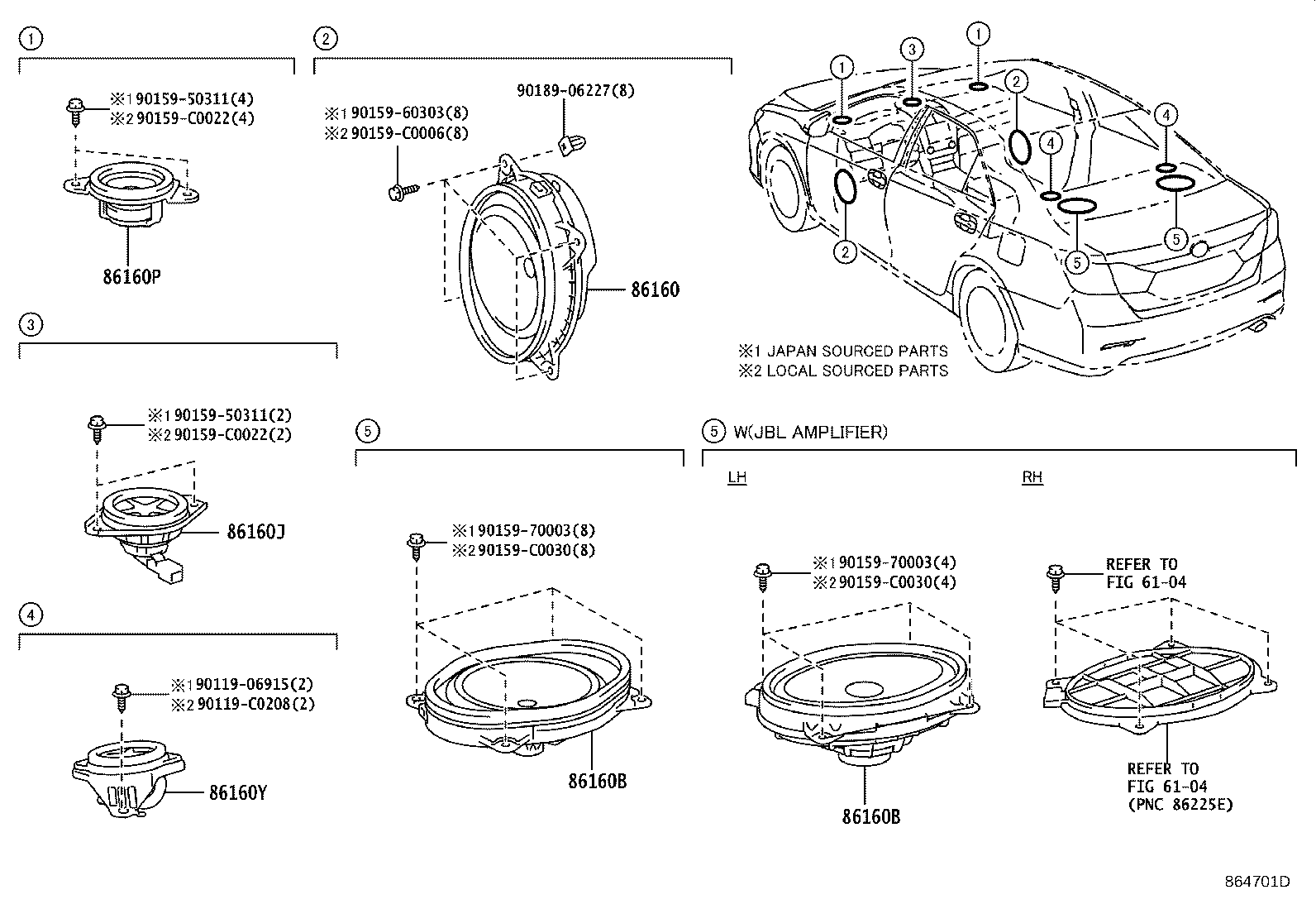 86160-06800 SPEAKER ASSY, REAR product image