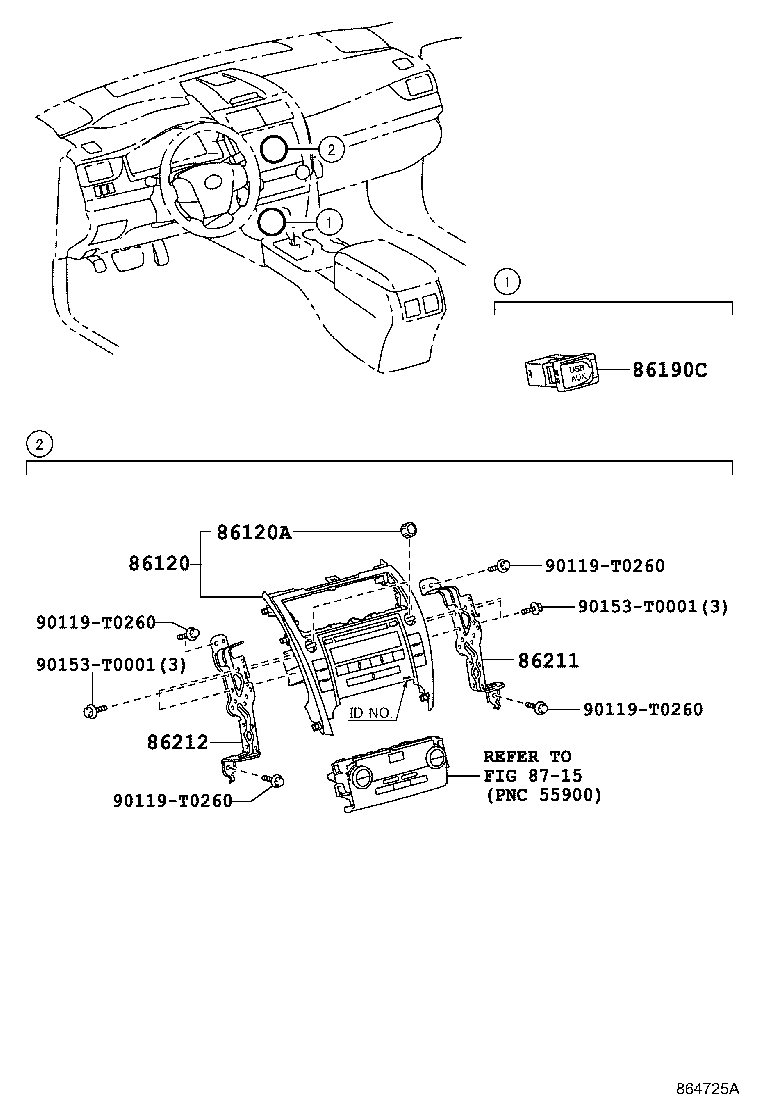 86285-06070 BRACKET, AMPLIFIER, NO.1 product image