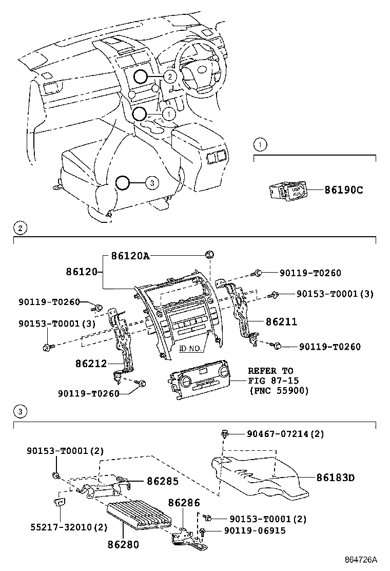 86285-06070 BRACKET, AMPLIFIER, NO.1 product image
