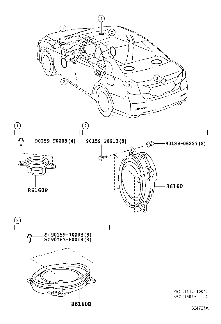 86160-06680 SPEAKER ASSY, REAR product image