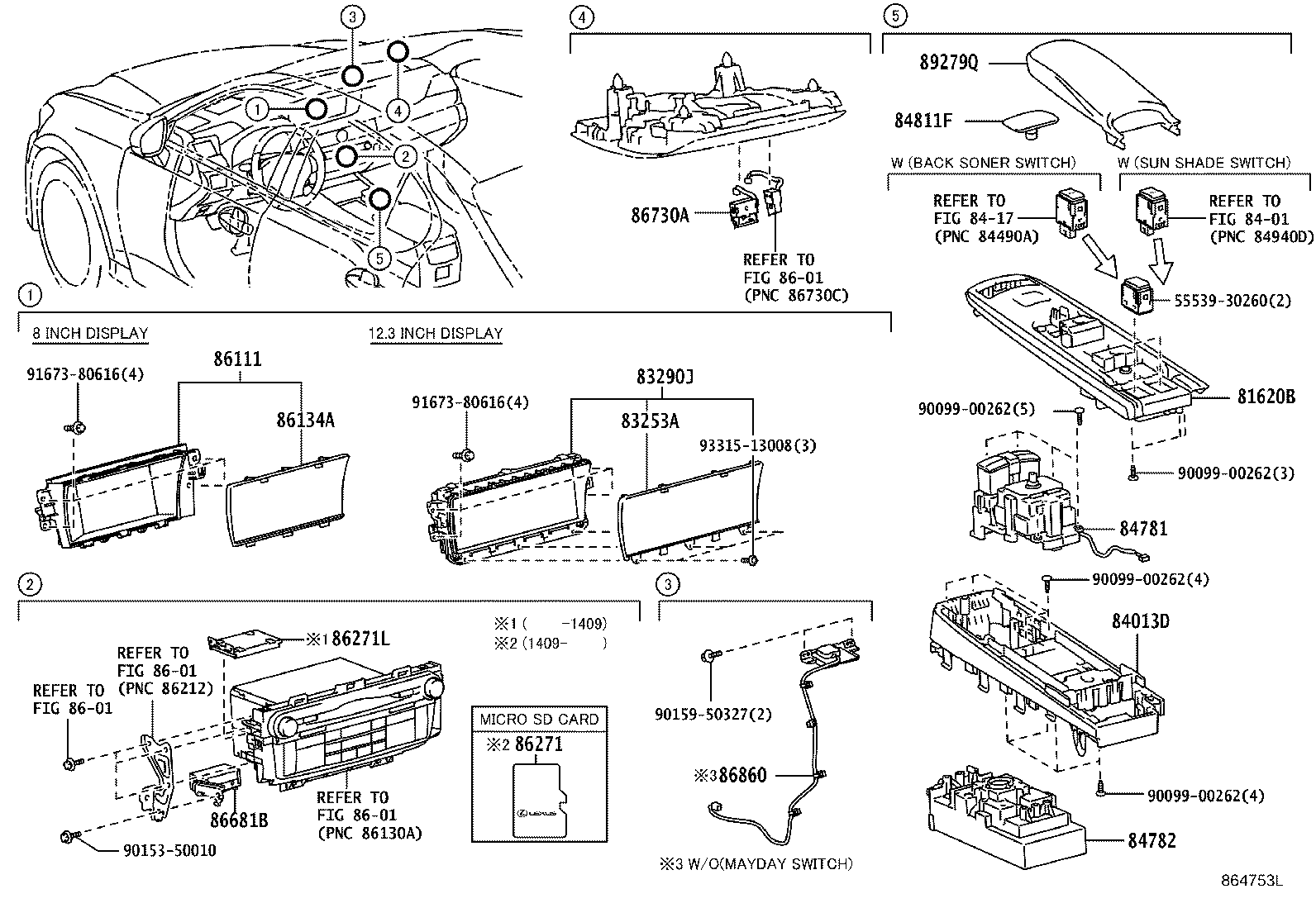 Toyota 86110-30450 MULTI-DISPLAY