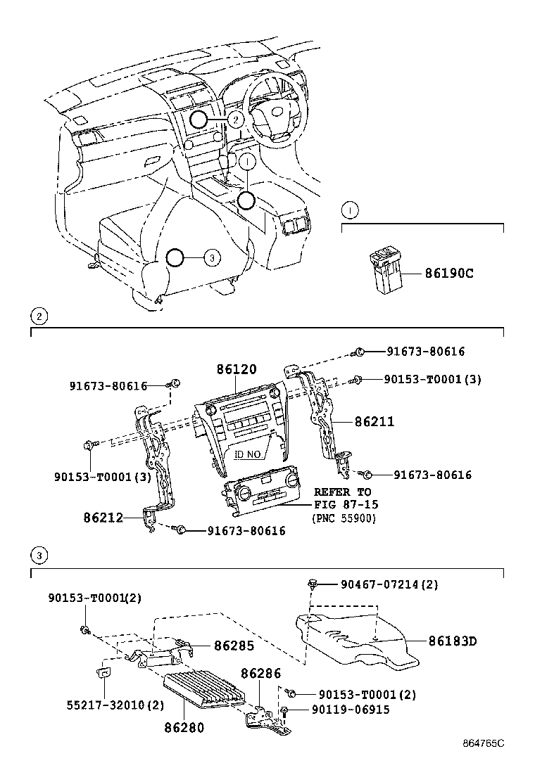 86211-06150 BRACKET, RADIO, NO.1 product image