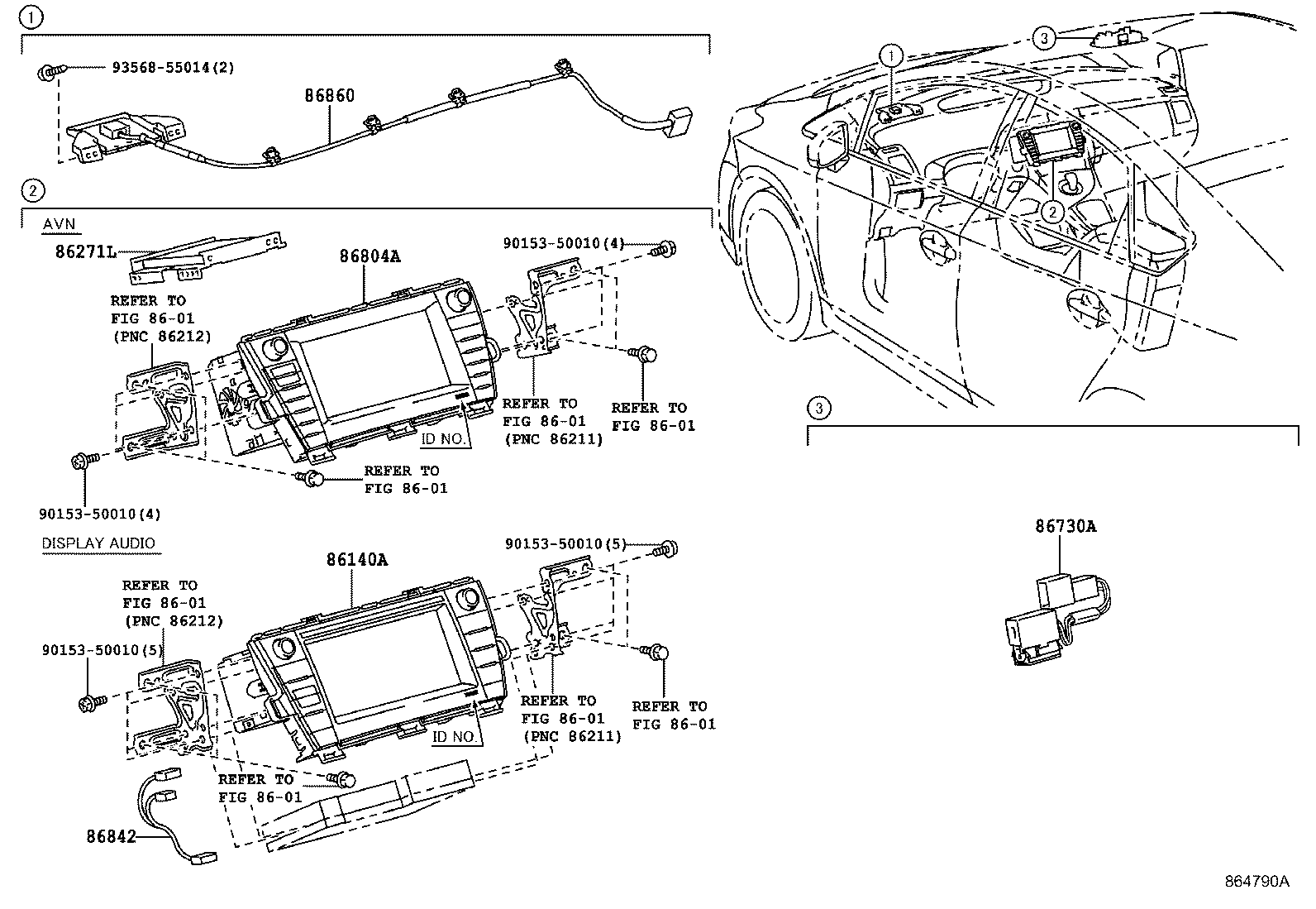 Toyota 86842-WY010 WIRE, NAVIGATION, NO.1