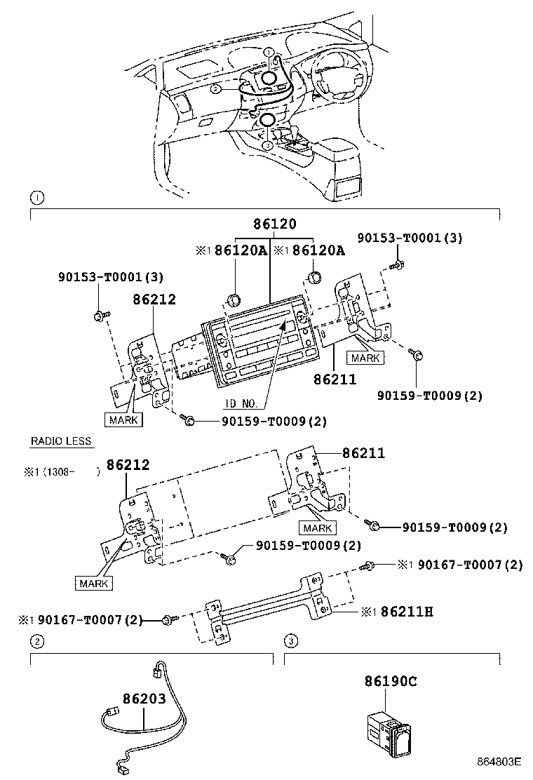 86212-0K040 BRACKET, RADIO, NO.2 product image