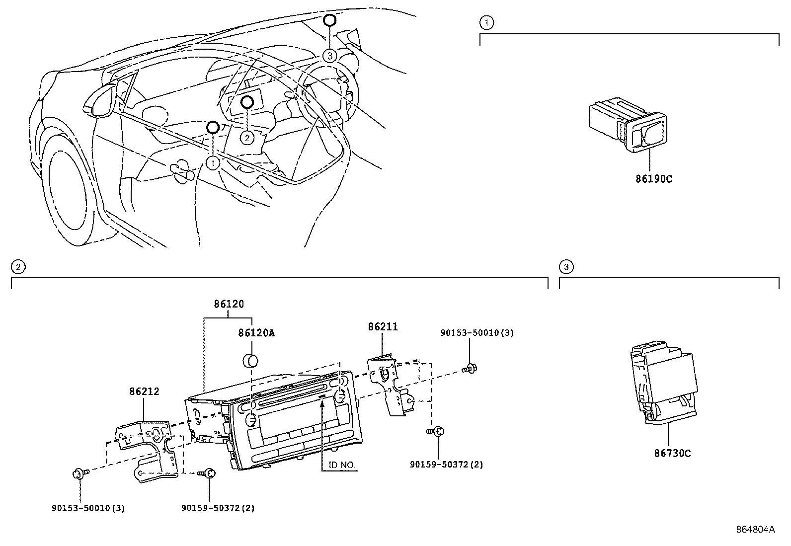 86212-52260 BRACKET, RADIO, NO.2 product image