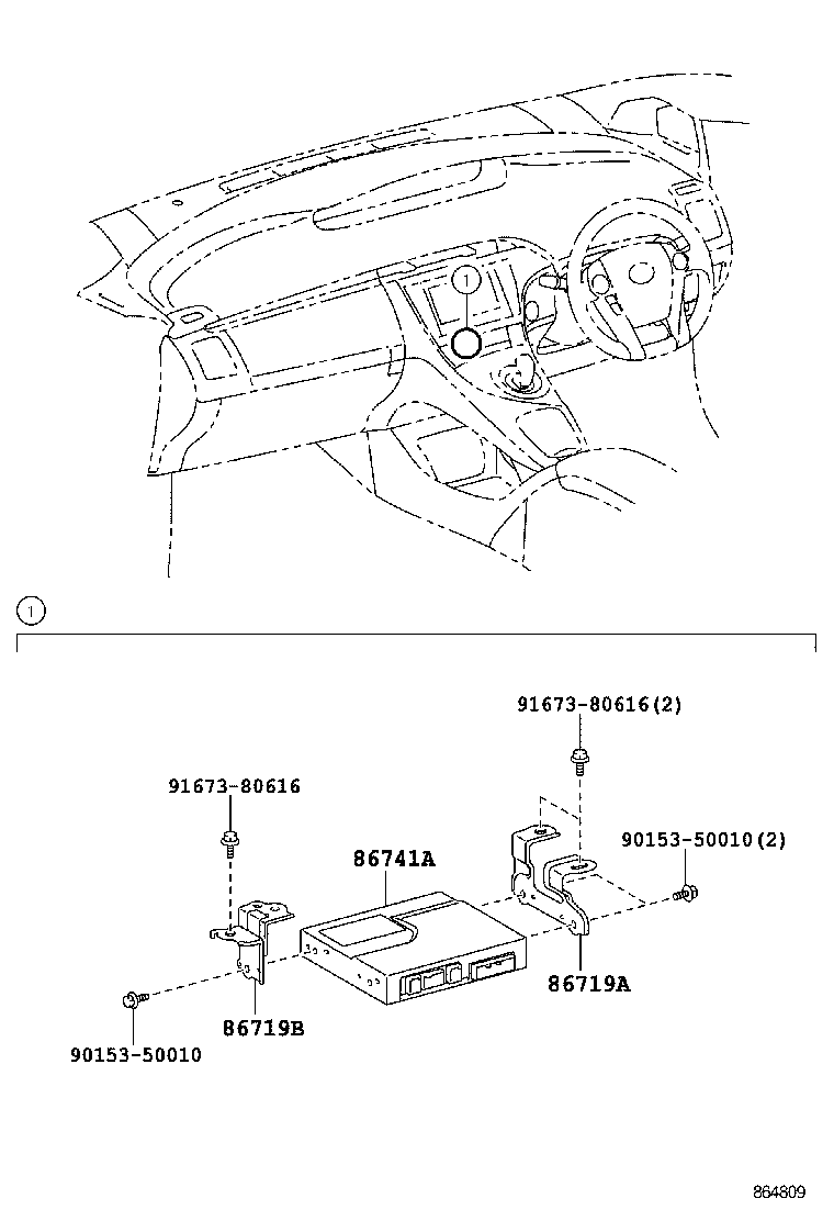 86719-47020 BRACKET, TELEPHONE NO.2 product image