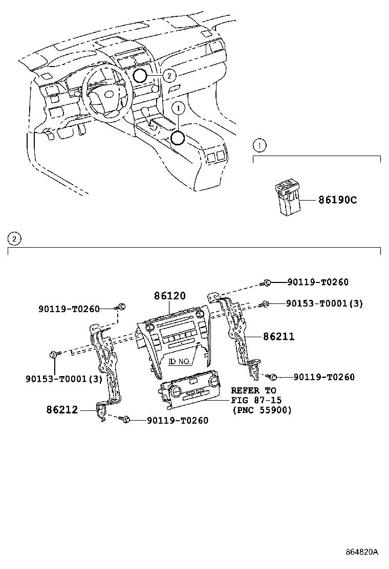 86285-06070 BRACKET, AMPLIFIER, NO.1 product image