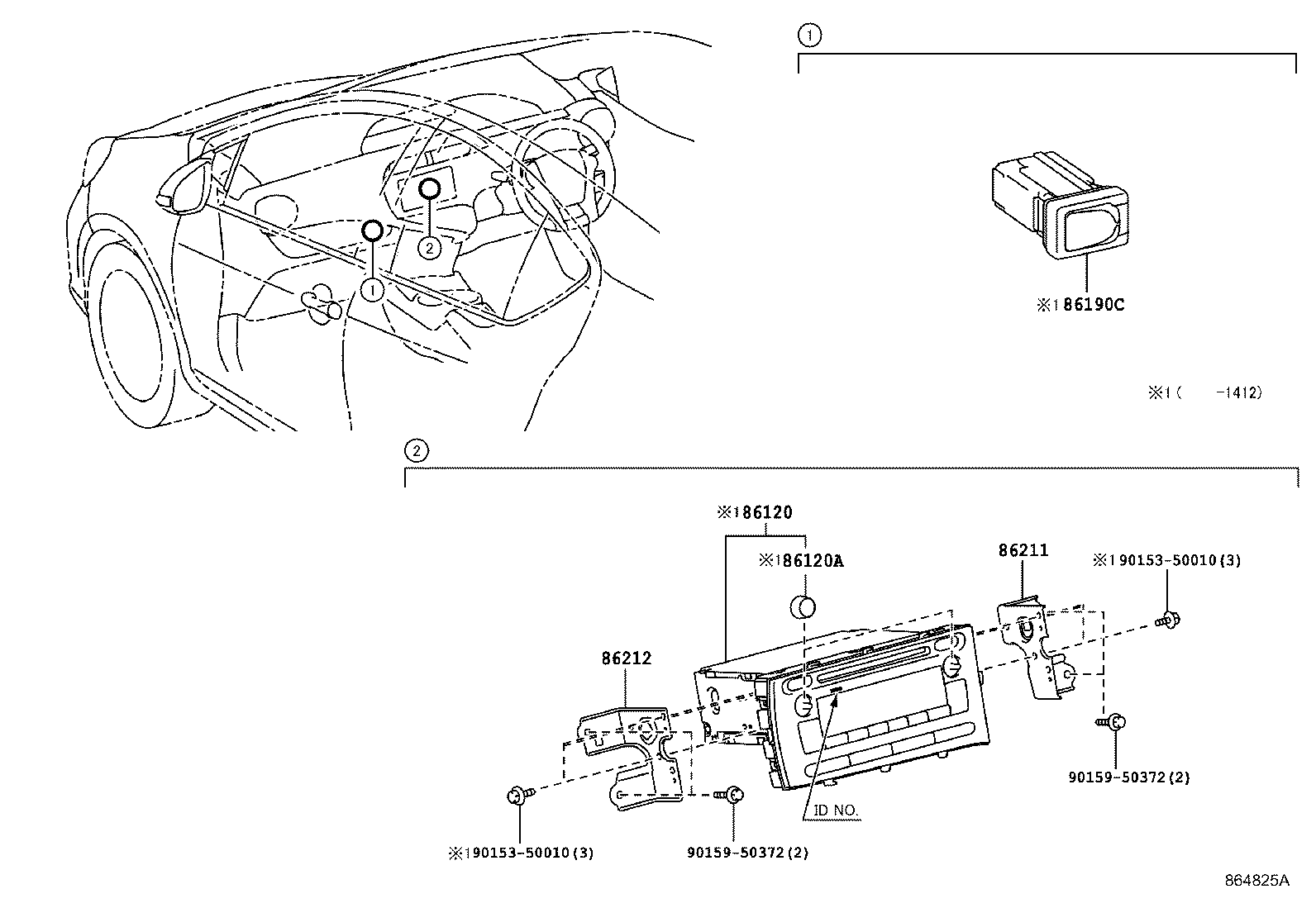 86120-52C90 RECEIVER ASSY, RADIO product image