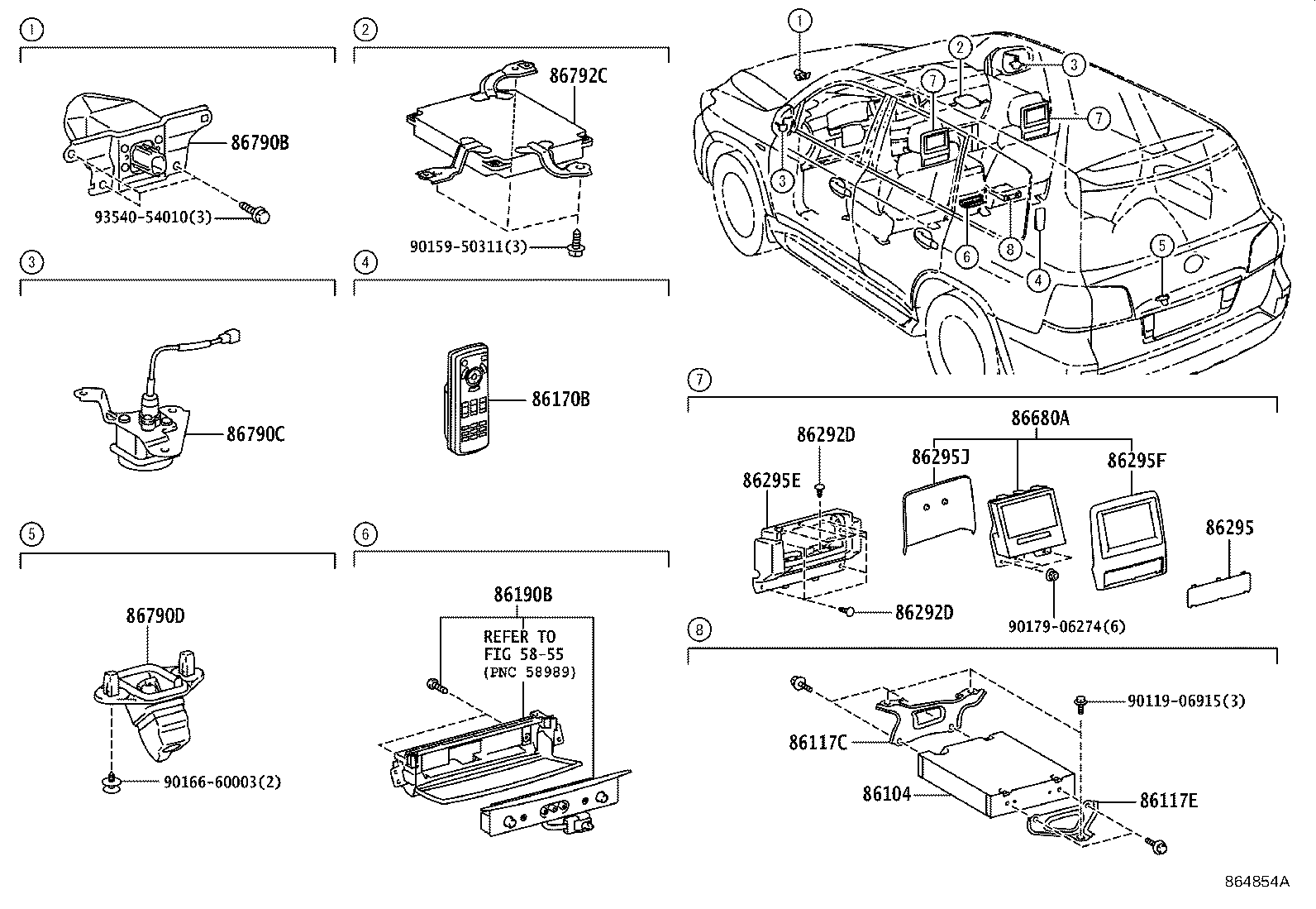 86117-60080 BRACKET, TELEVISION product image