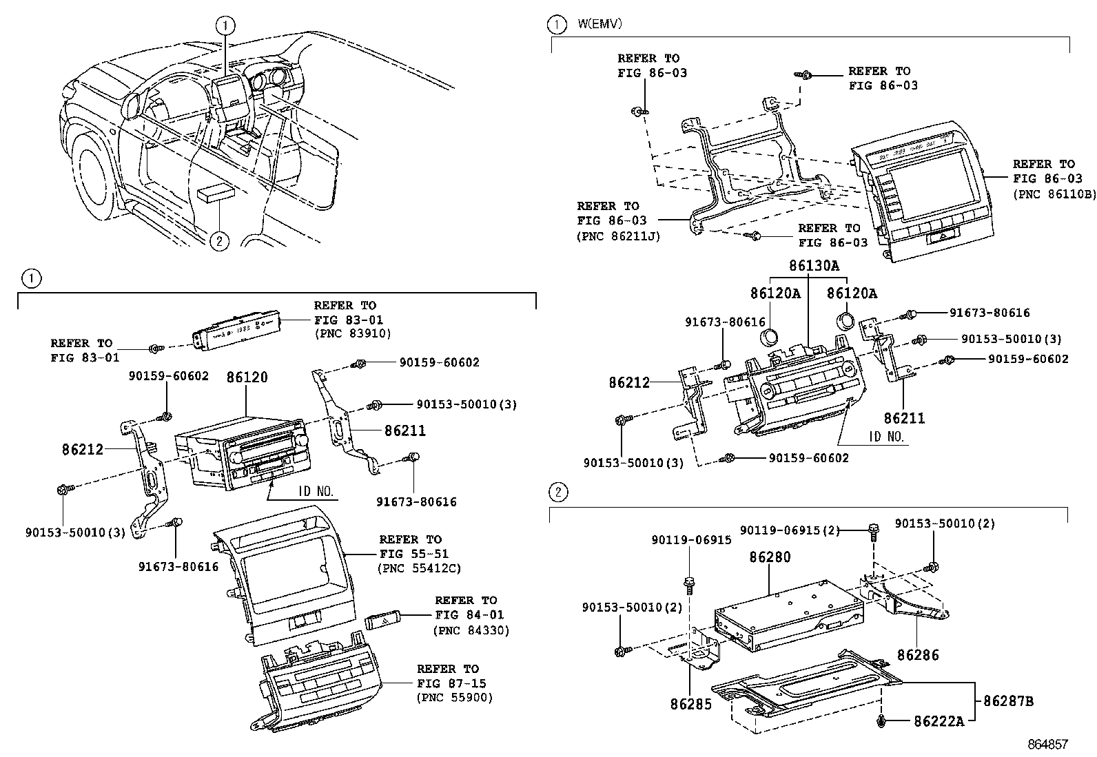 86212-60450 BRACKET, RADIO, NO.2 product image