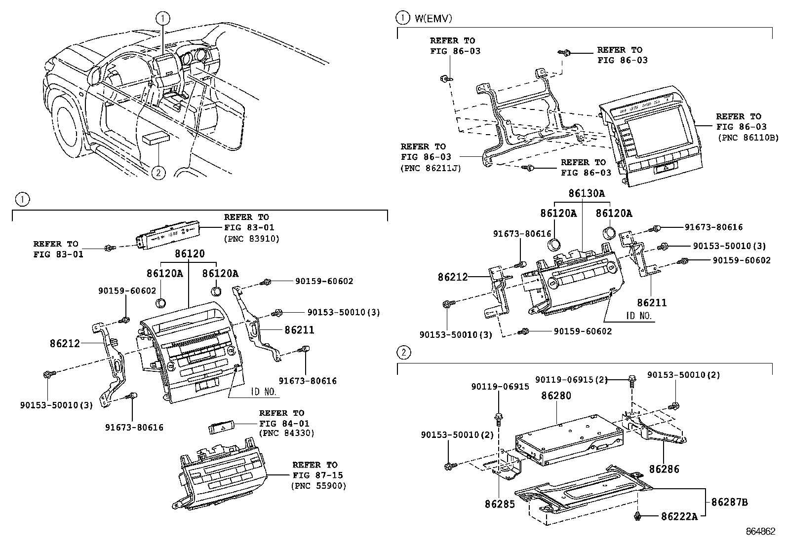 86212-60230 BRACKET, RADIO, NO.2 product image