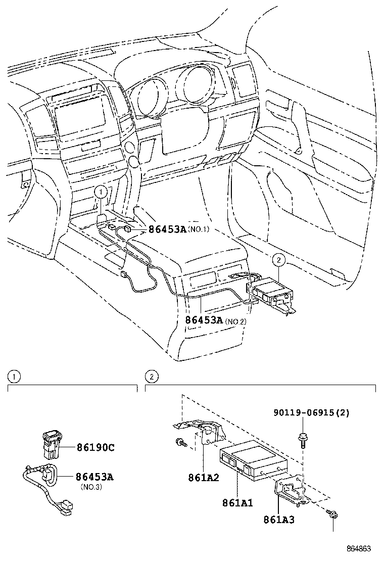 86212-60230 BRACKET, RADIO, NO.2 product image