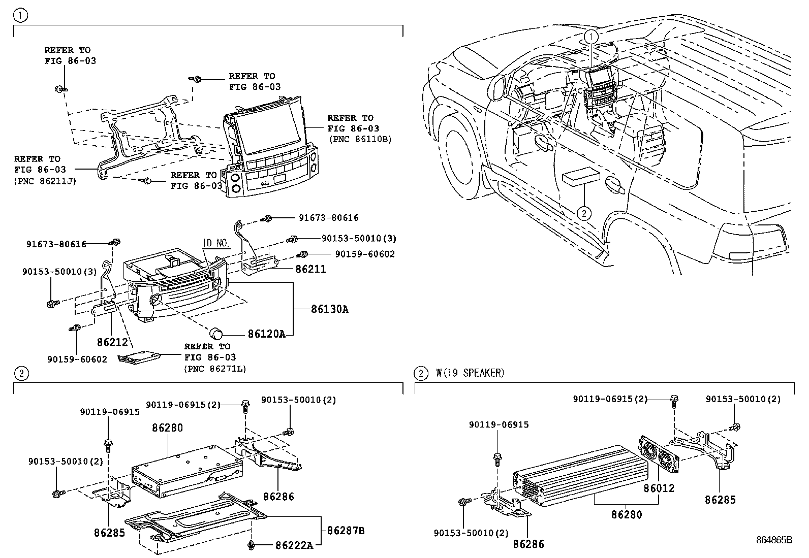 Toyota 86190-60040 ADAPTER ASSY, STEREO JACK, NO.1