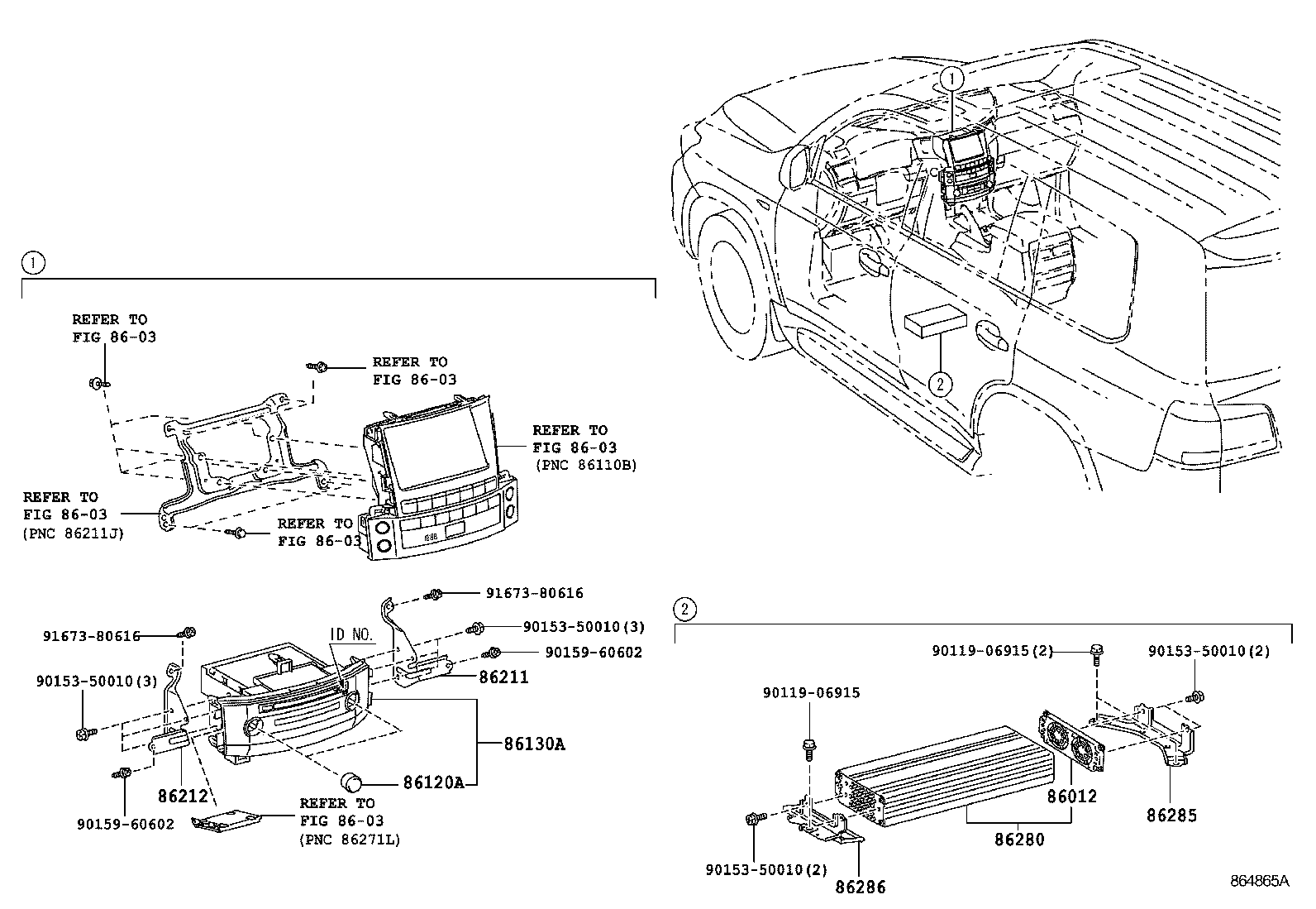 86212-60460 BRACKET, RADIO, NO.2 product image
