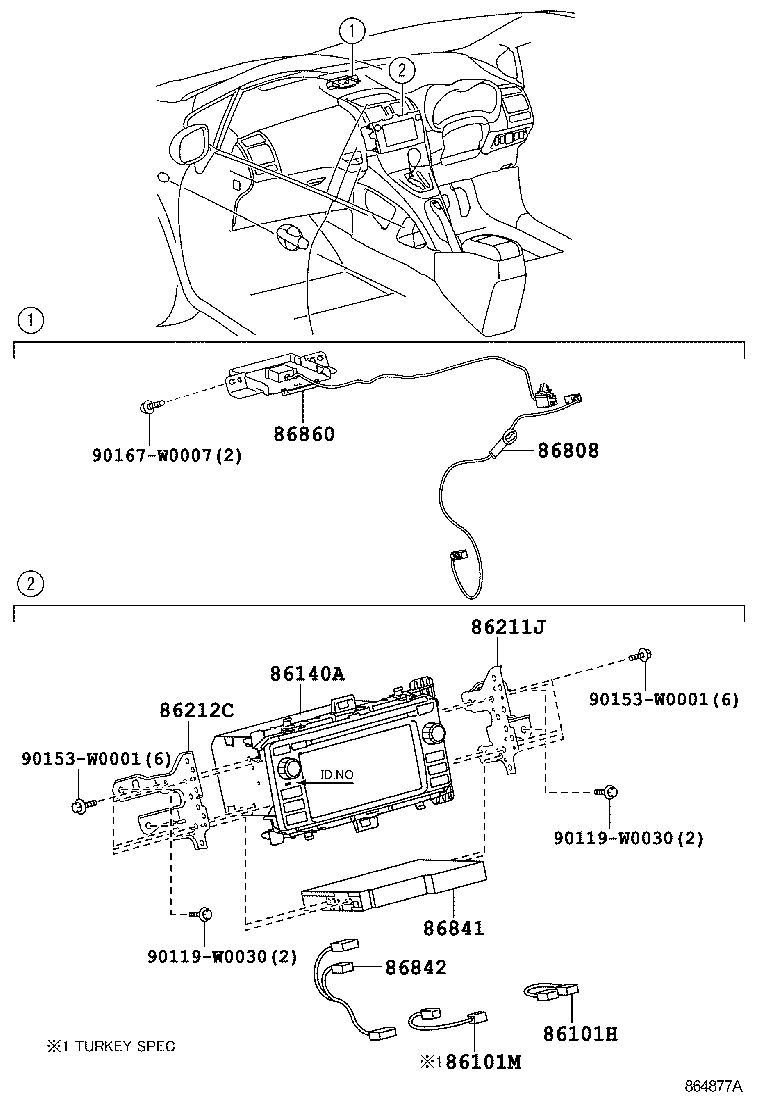 86100-02030 RECEIVER ASSY, NAVIGATION product image