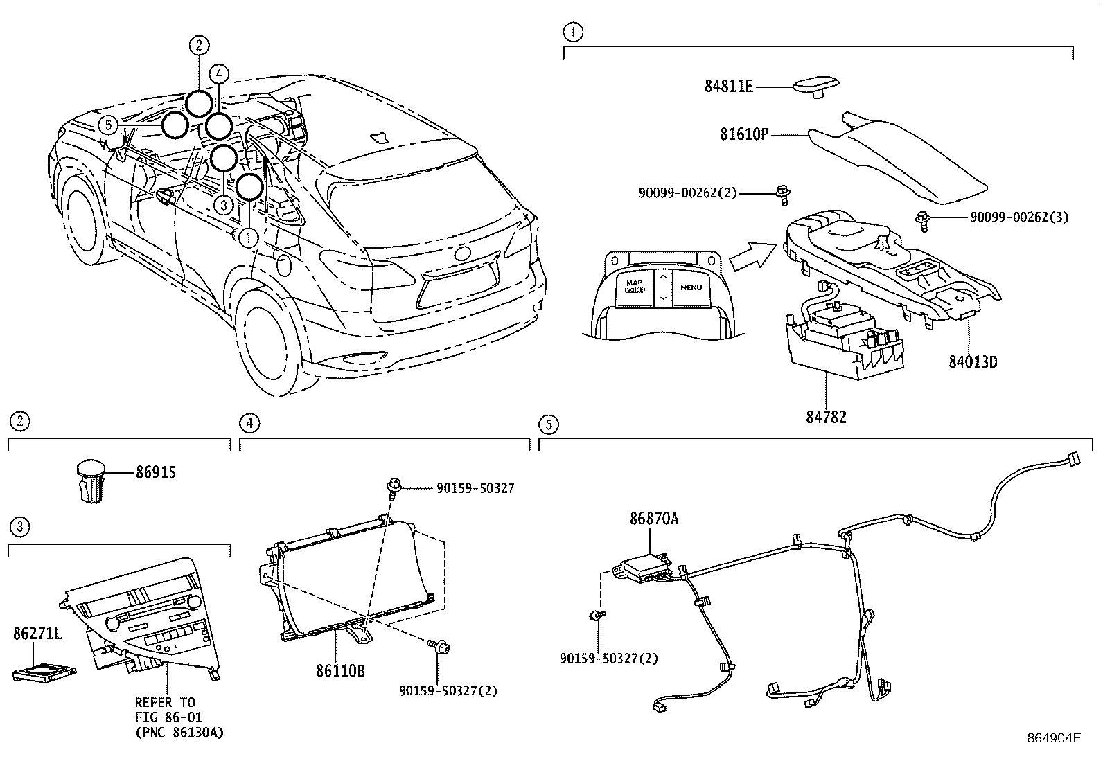 86842-48140 WIRE, NAVIGATION, NO.1 product image