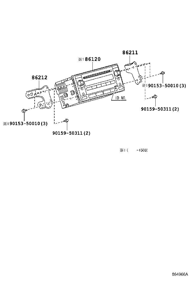 86212-12431 BRACKET, RADIO, NO.2 product image