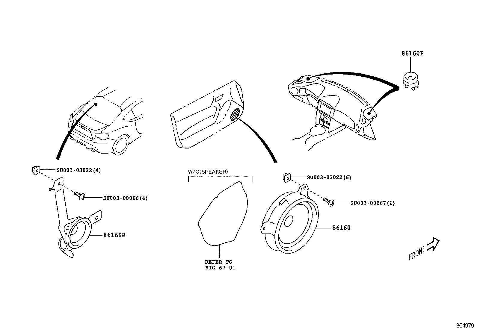 SU003-02644 SPEAKER ASSY, REAR product image