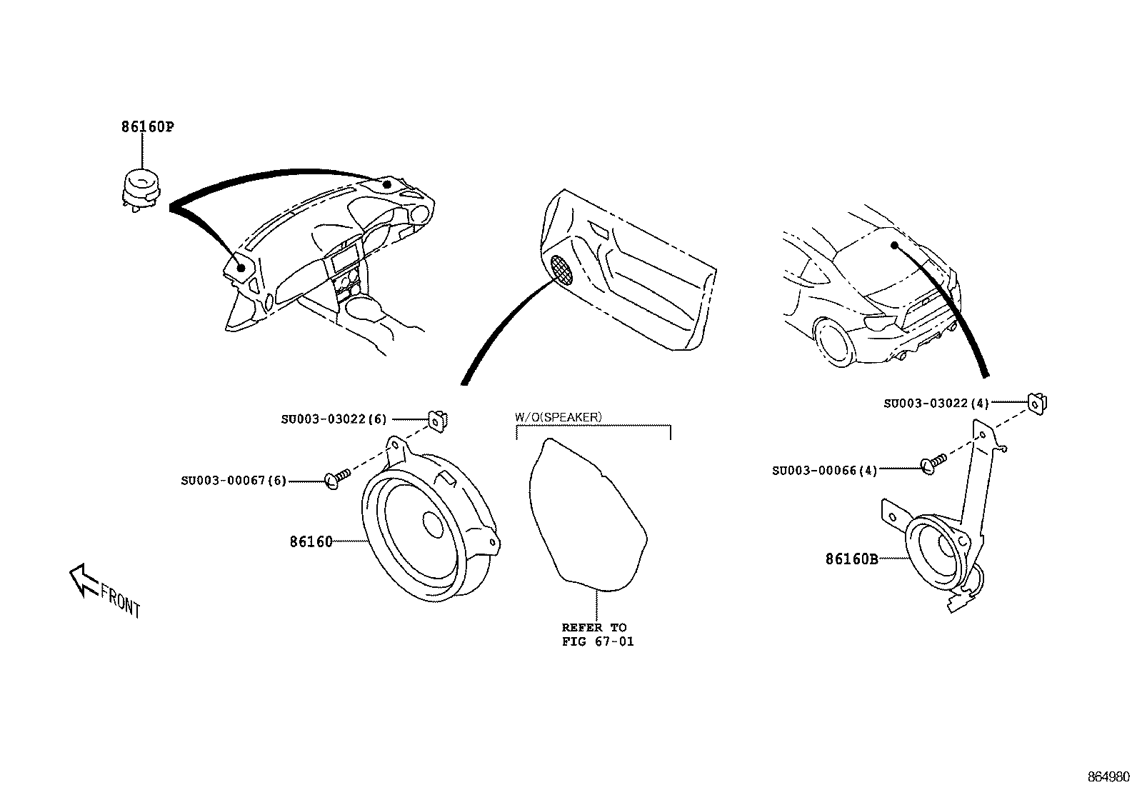 SU003-02644 SPEAKER ASSY, REAR product image