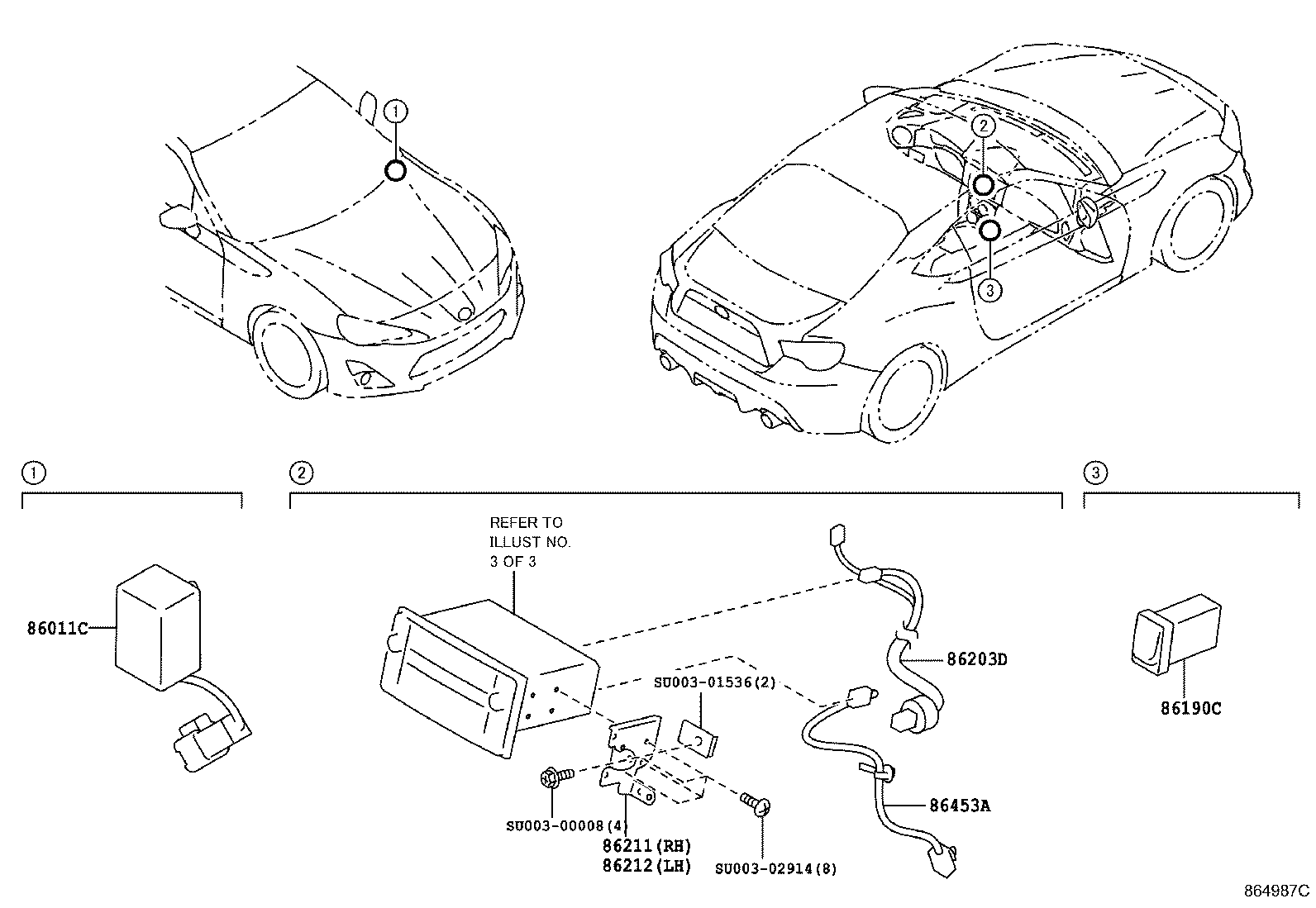 Toyota SU003-02640 ADAPTER ASSY, STEREO JACK, NO.1