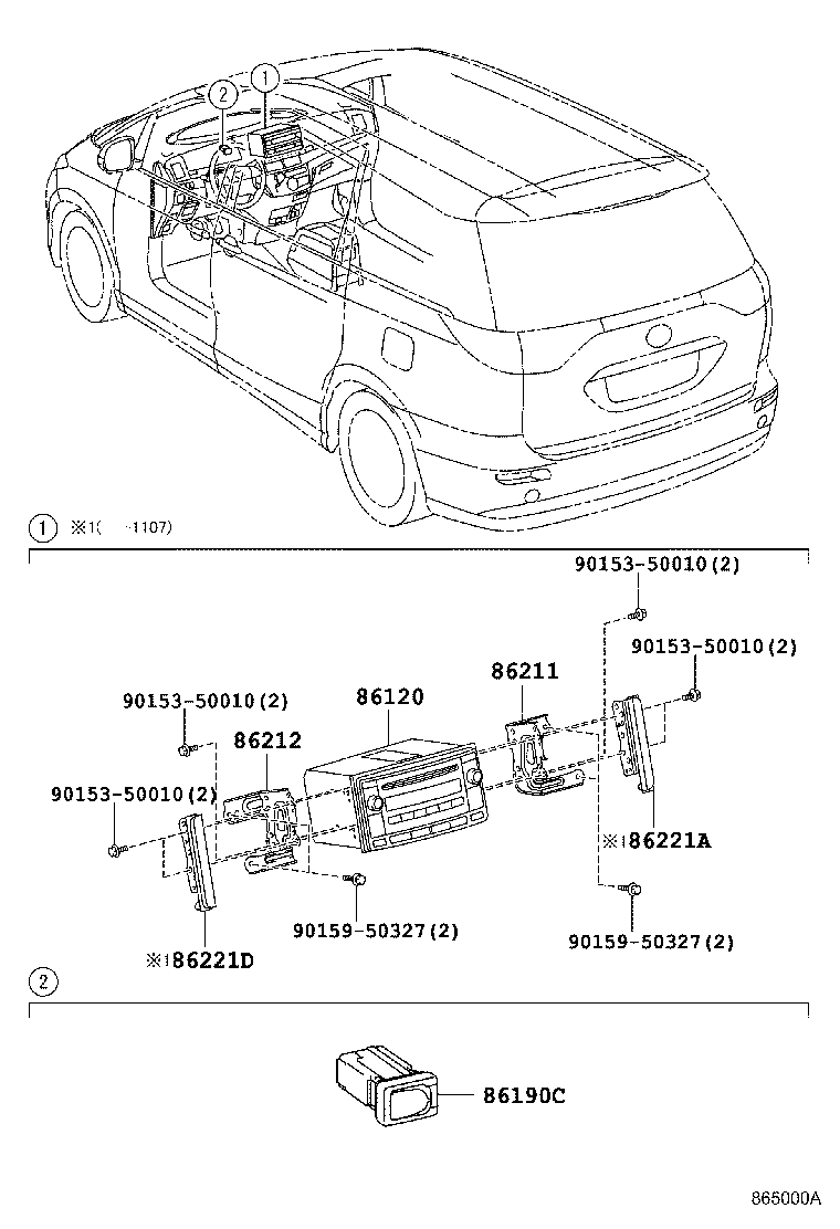 86212-28210 BRACKET, RADIO, NO.2 product image