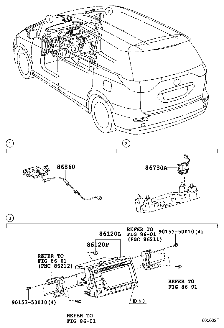 86860-28160 ANTENNA ASSY, NAVIGATION product image