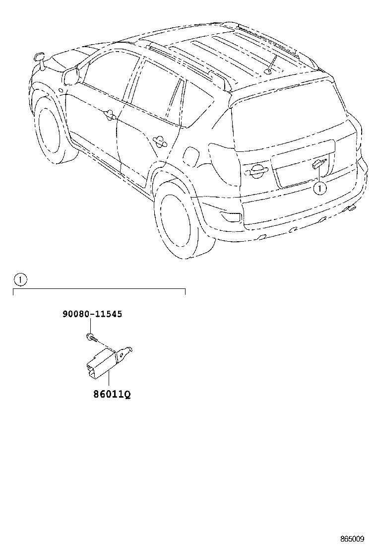 86212-0R010 BRACKET, RADIO, NO.2 product image
