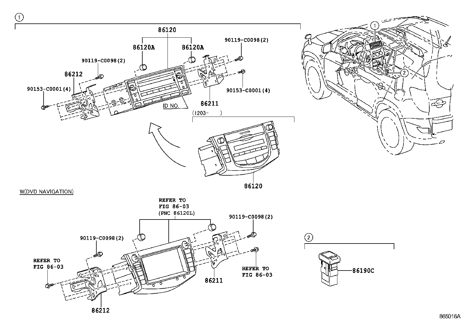 86211-0R020 BRACKET, RADIO, NO.1 product image